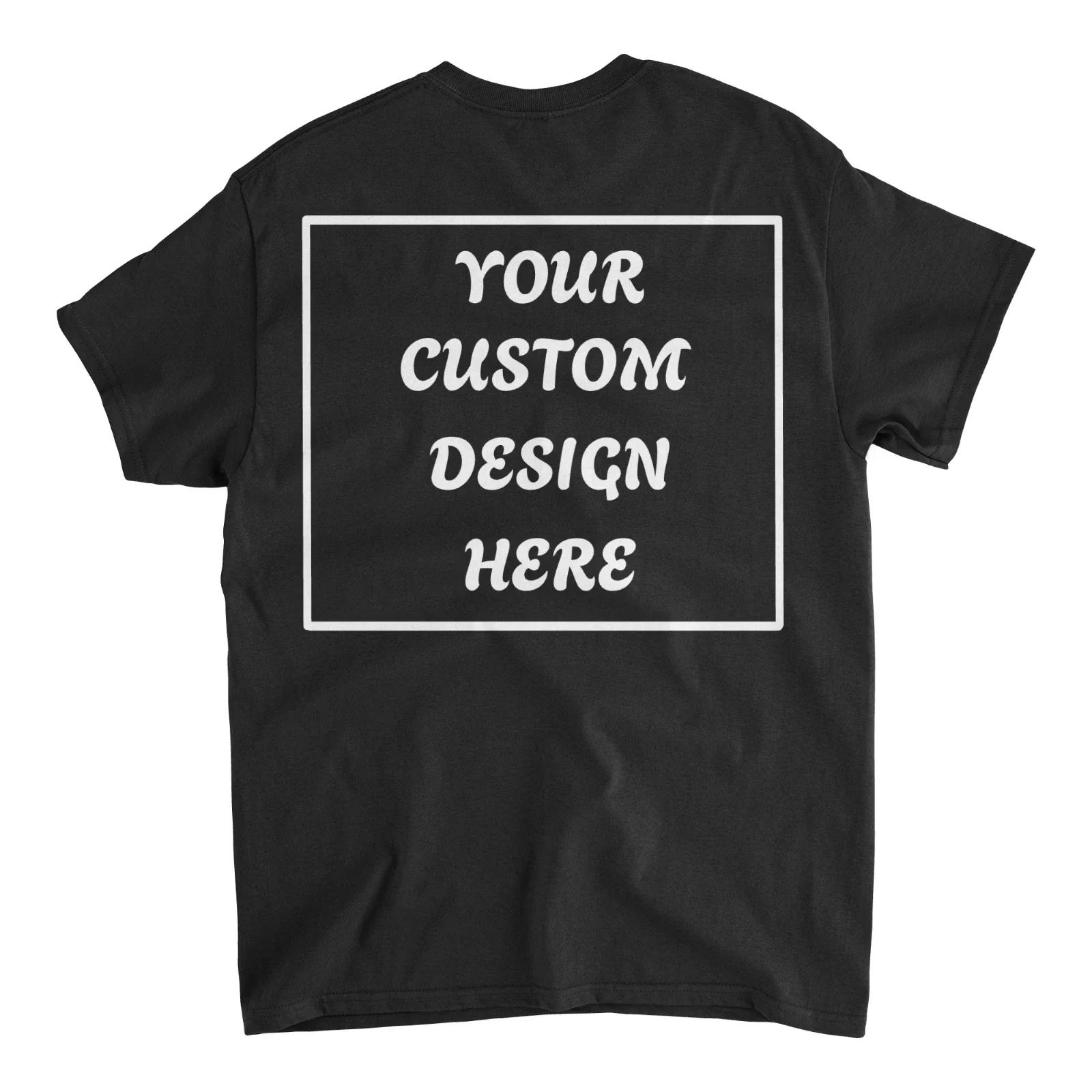 T-shirt personnalisé avec photo, texte ou logo, en coton uni, pour le quotidien, les loisirs, les ca