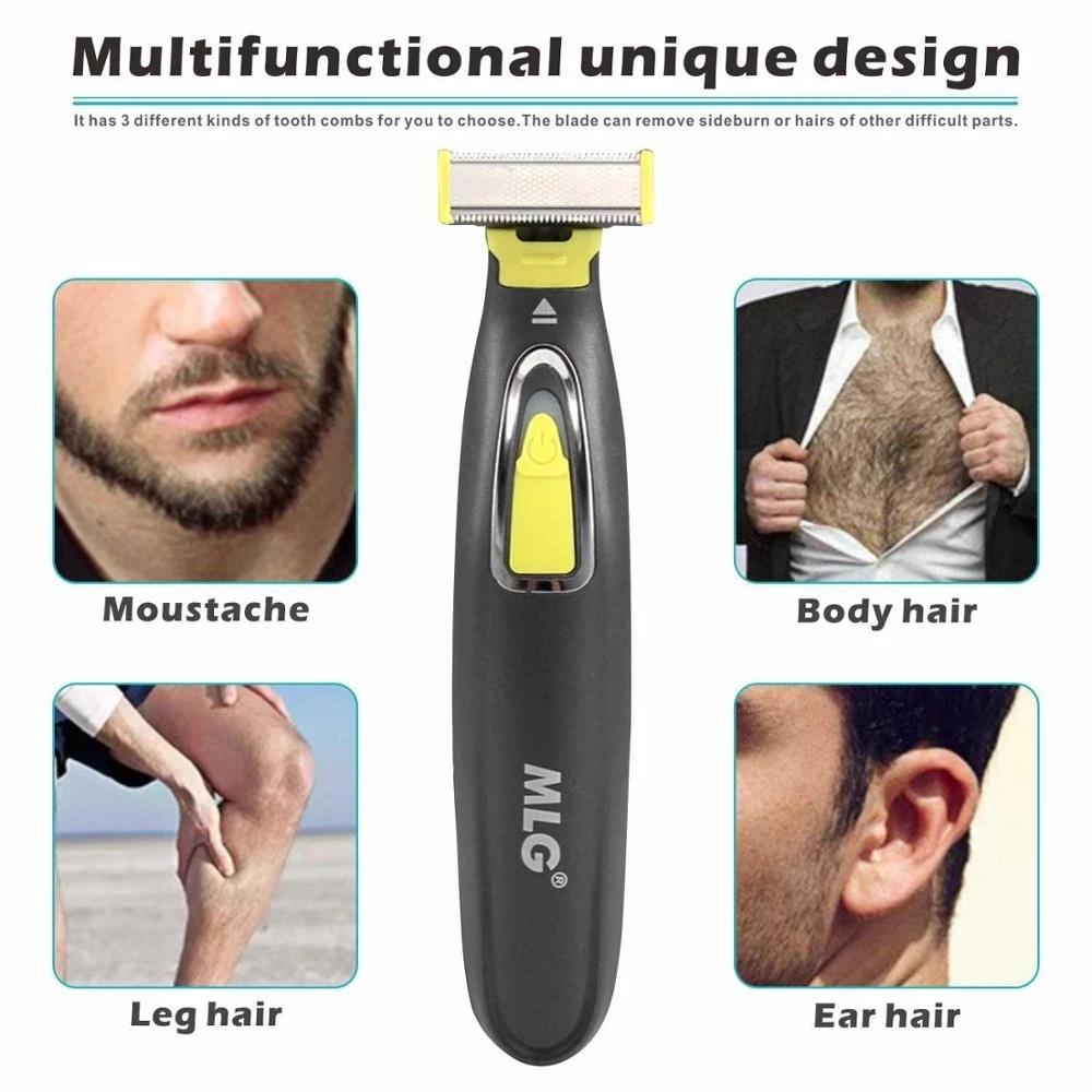 Rasoir électrique pour hommes tondeuse à barbe professionnelle rasoir sans fil corps Trimer USB Rech