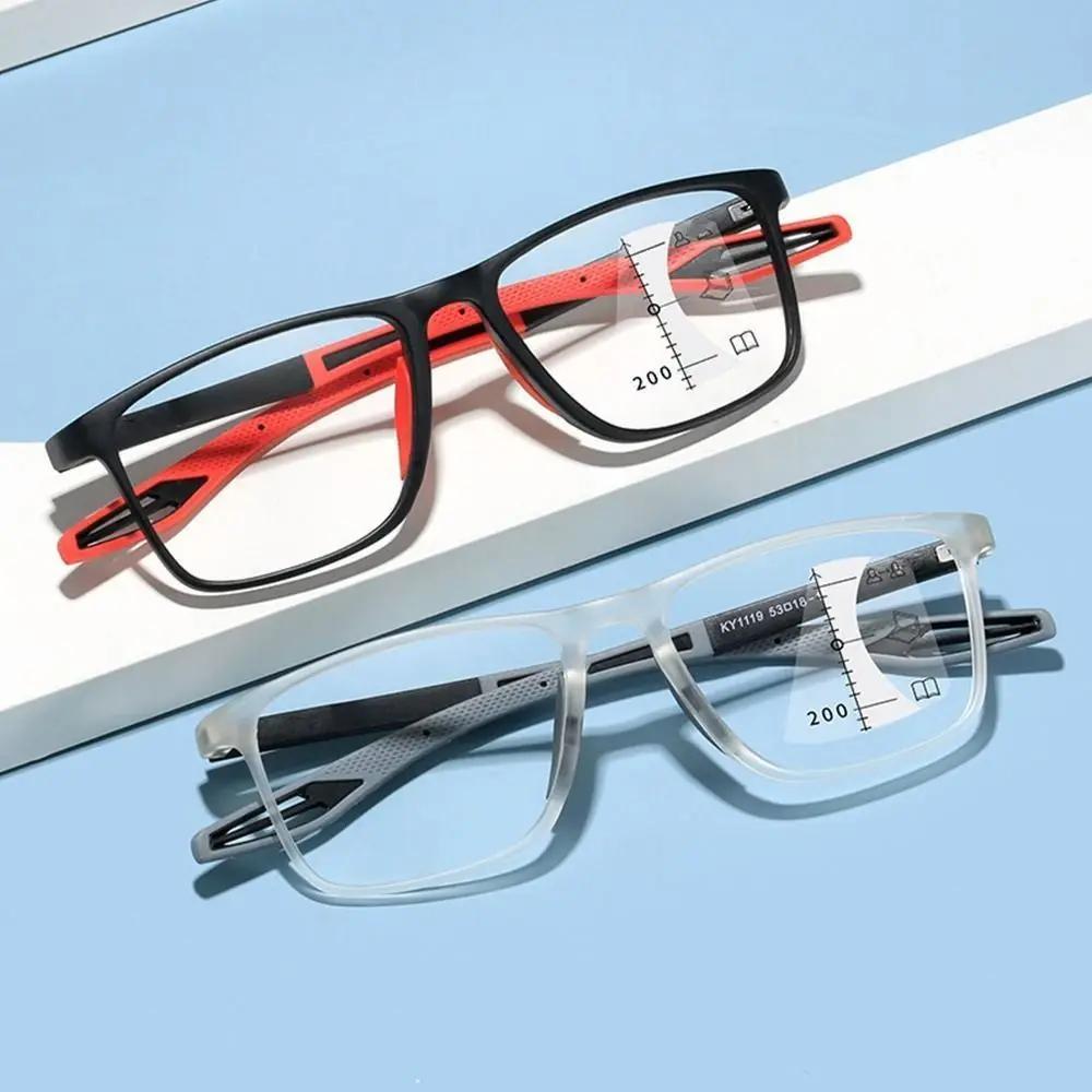Lunettes de lecture progressives multifocales souples TR90, Anti-lumière bleue, pour hommes et femme