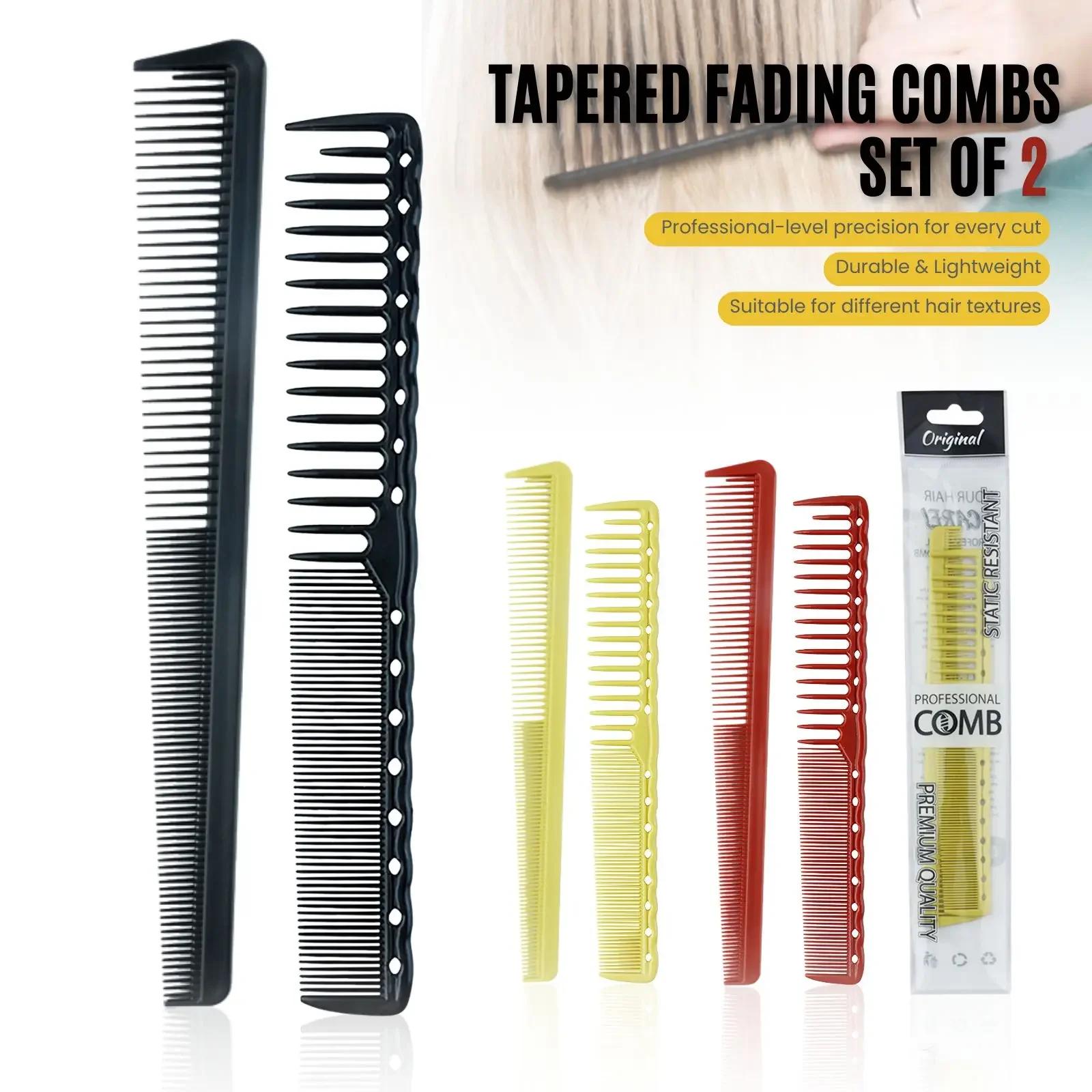 Peigne à dents denses pour salon de coiffure professionnel, ensemble de 2 pièces, peigne d'angle à b