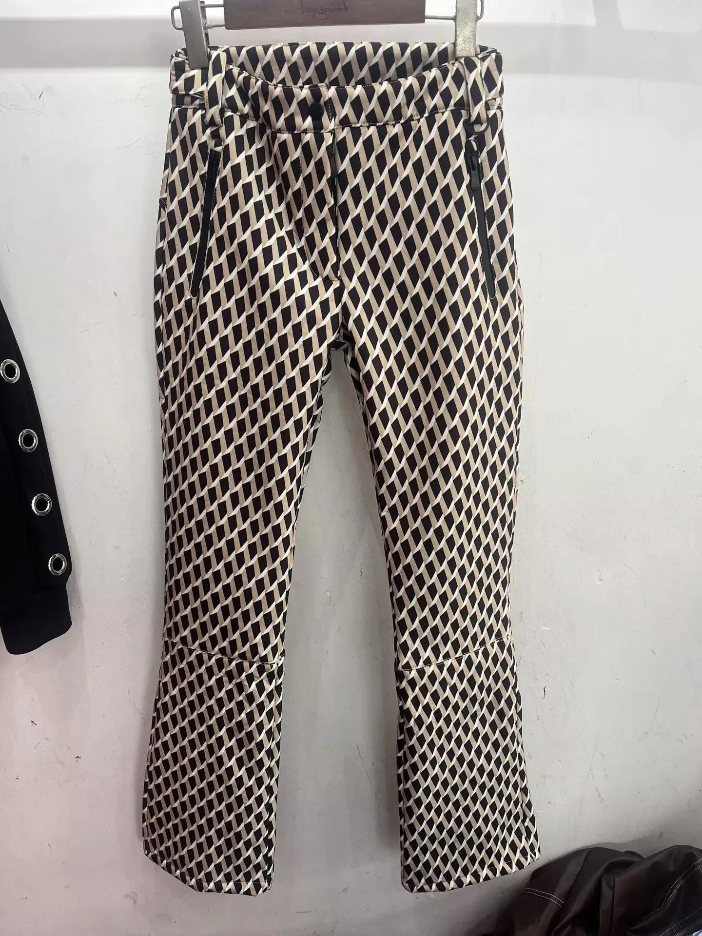 Ensemble de ski deux pièces pour femme, Parka de Sport rembourrée, taille haute, avec ceinture, poch
