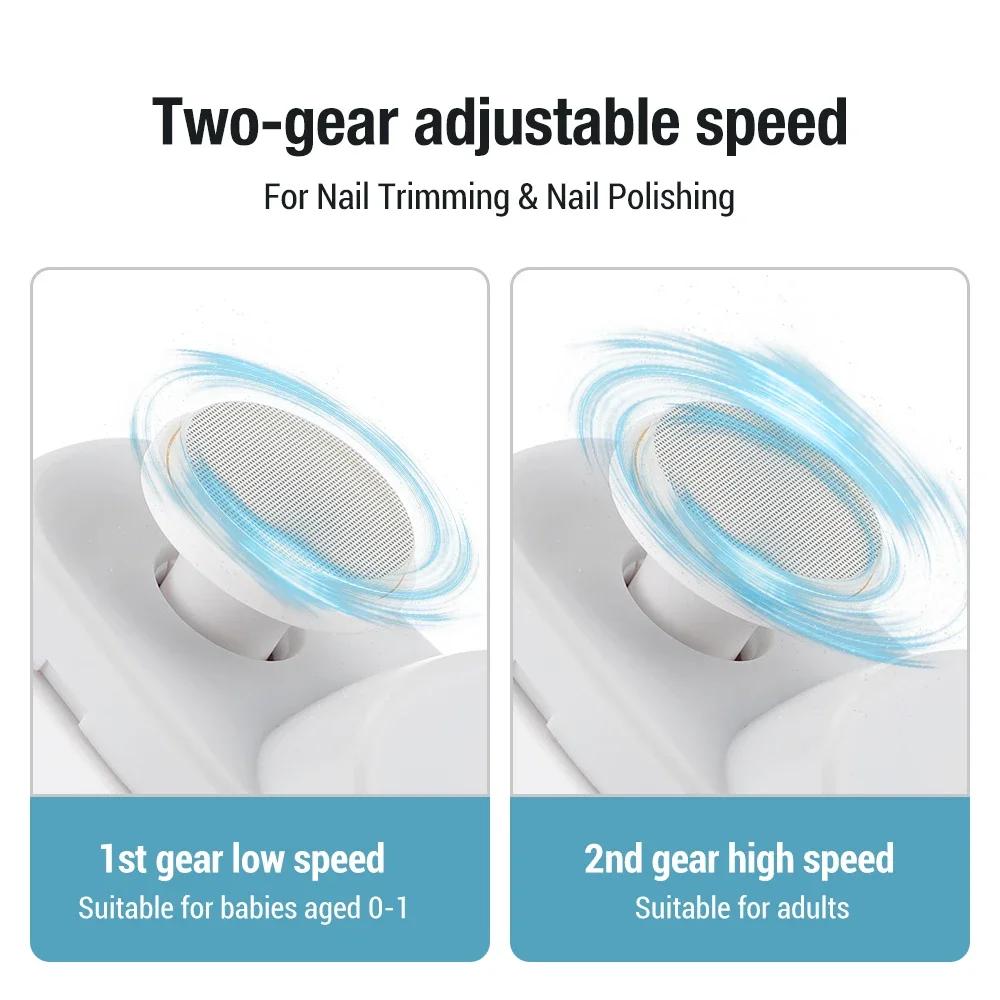 Coupe-ongles électrique, meulage et polissage avec lumière, automatique, Rechargeable, manucure pour