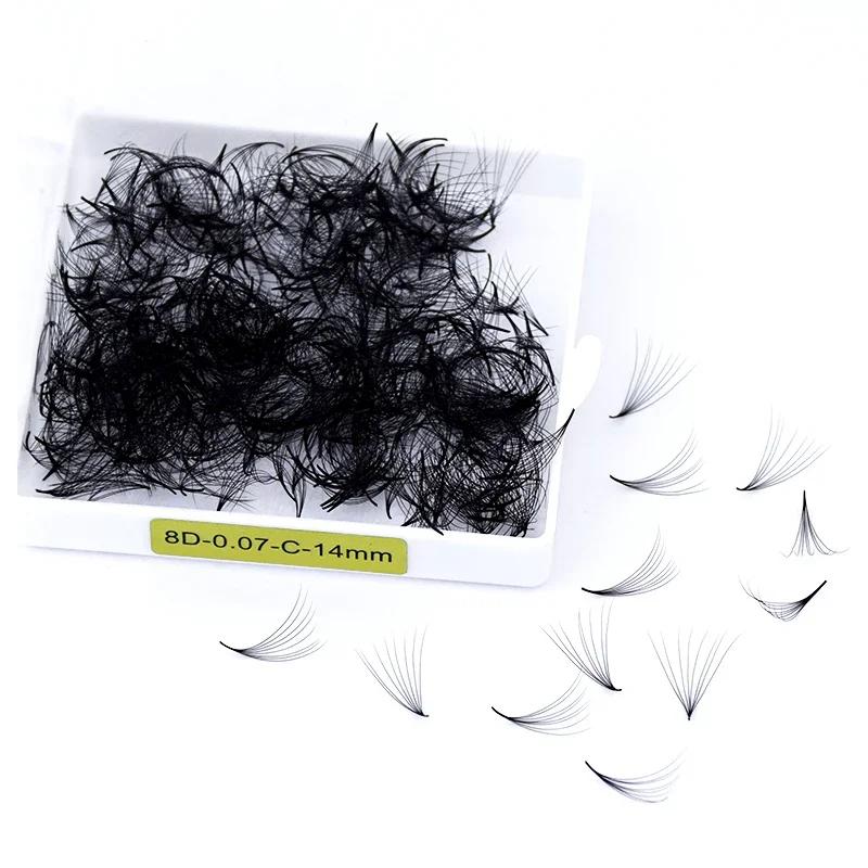 SONG LASHES Extensions de cils 3D à 16D, Fans pointus, fins, à tige étroite, Volume pré-fait, Base f