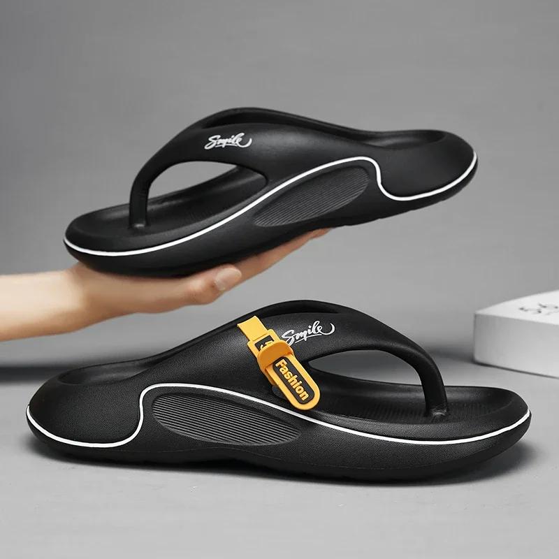 Tongs d'Été Hommes - Sandales de Plage Semelle Épaisse Souple Antidérapantes pour Intérieur et Extérieur