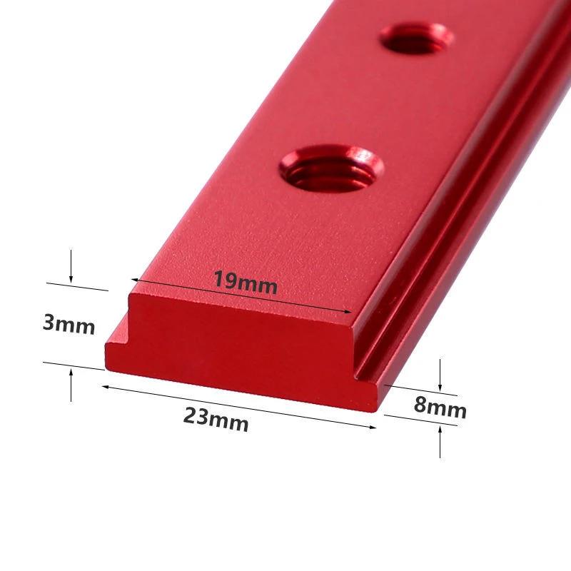 Scie de Table barre d'onglet curseur jauge tige T fente onglet piste M6/M8T vis fixation fente en al