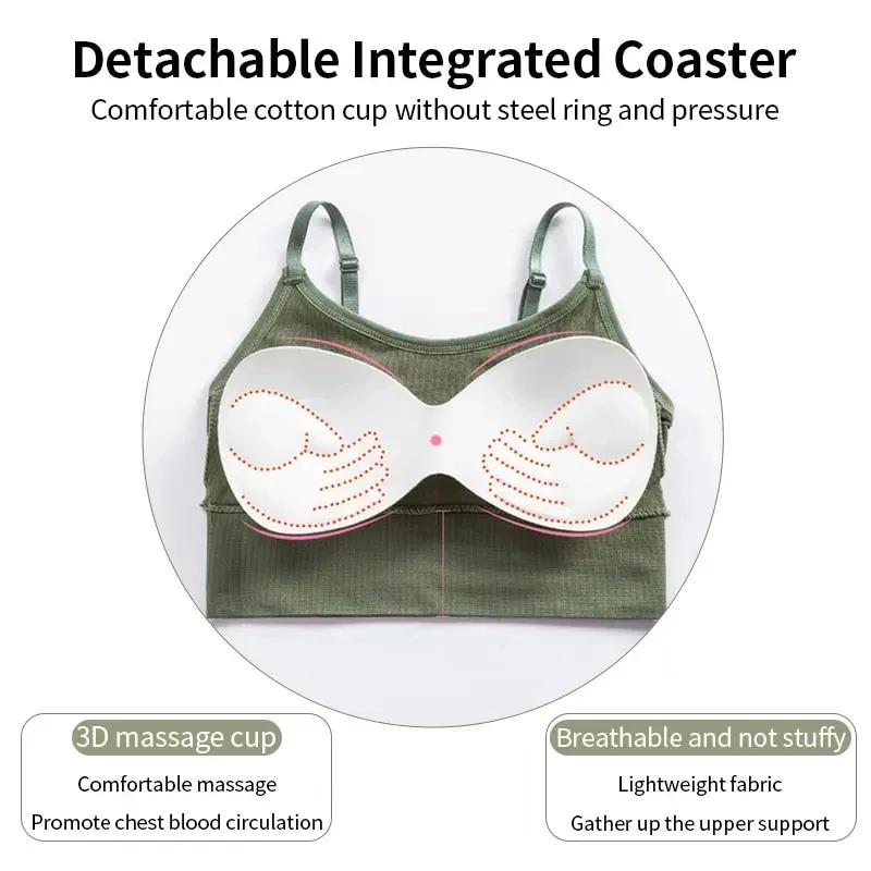 Soutien-gorge de sport dos nu pour femmes, sous-vêtements sans couture, sangle d'épaule réglable, gi