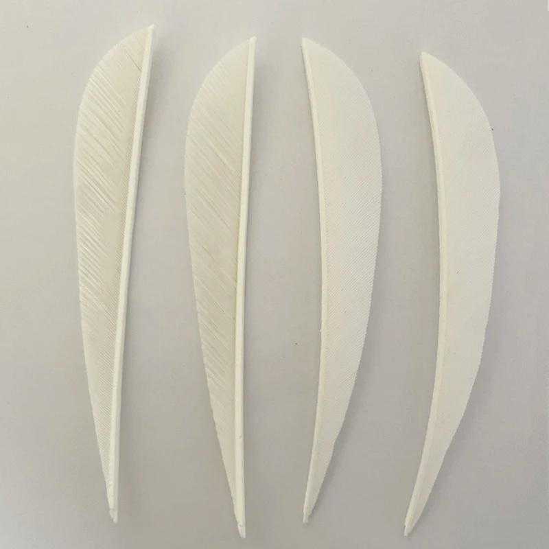 100 pièces 4 pouces dinde tir à l'arc plume Fletching flèche Fletches chasse ailes droite/gauche bri