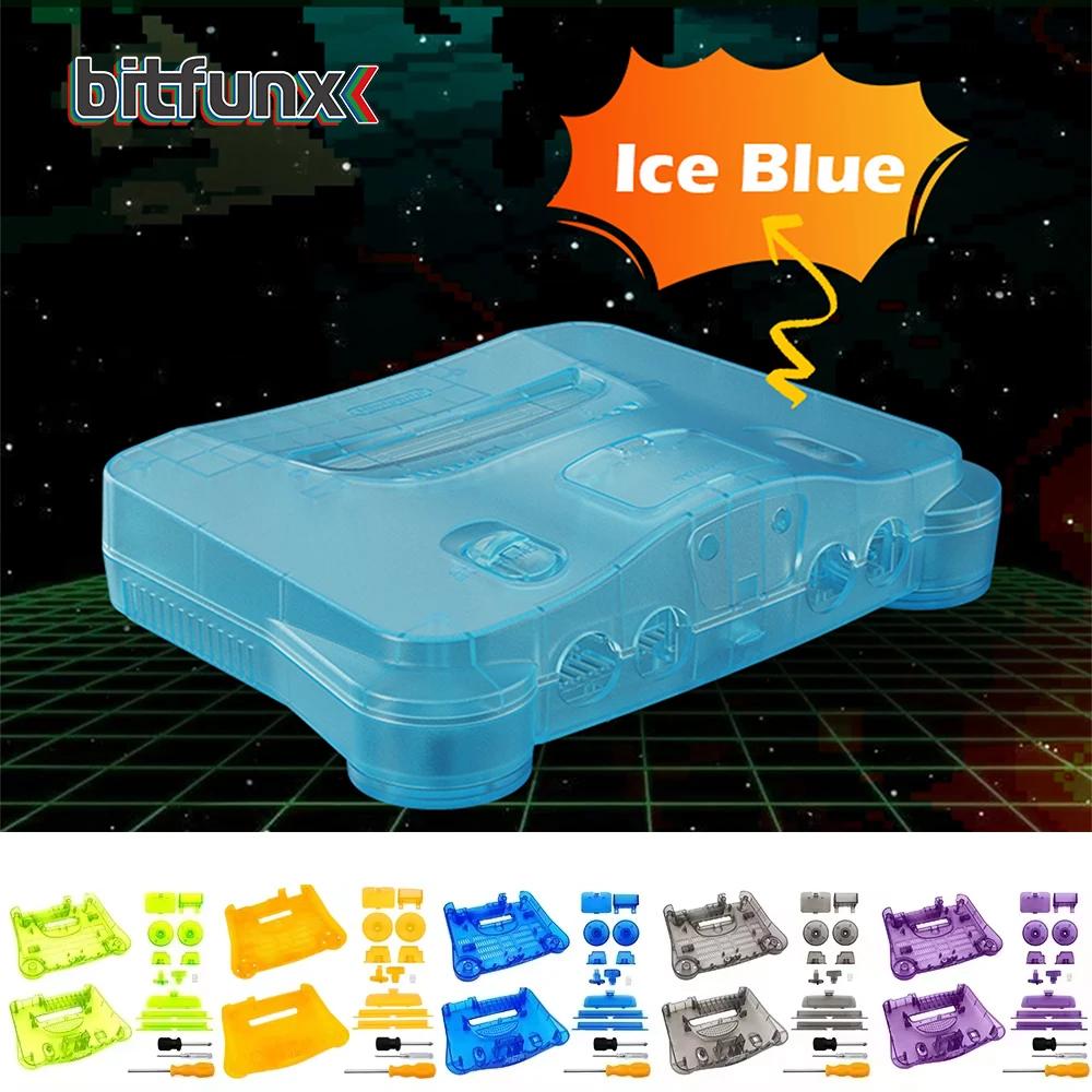 Bitfunx coque en plastique de remplacement boîtier translucide pour N64 Nintendo 64 boîtier de rempl