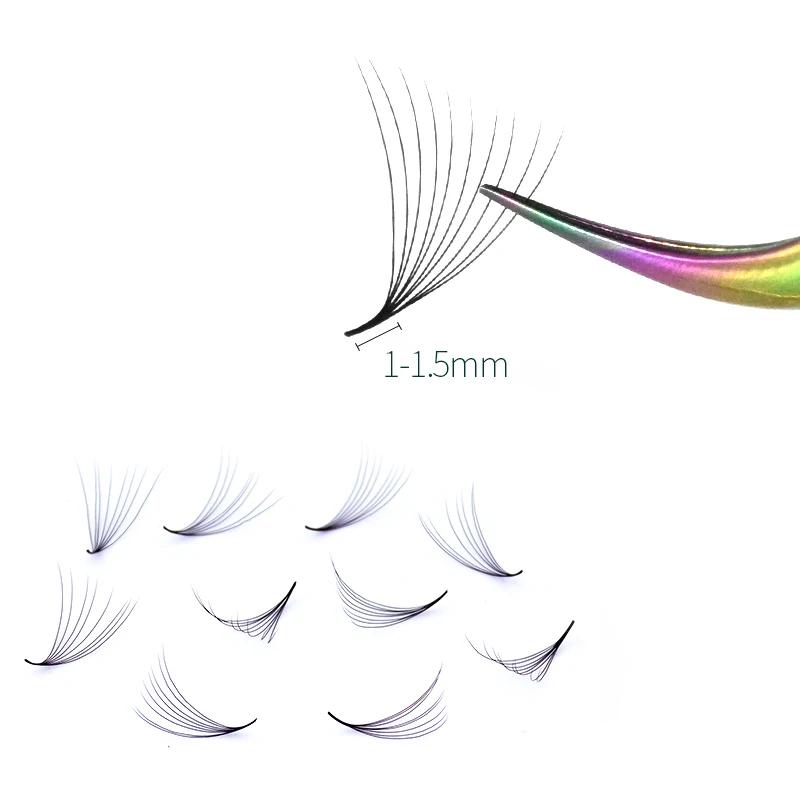 Song cils Promade Fans 3D-10D07Base pointue ventilateurs amples racine fine et pointue corée matéria