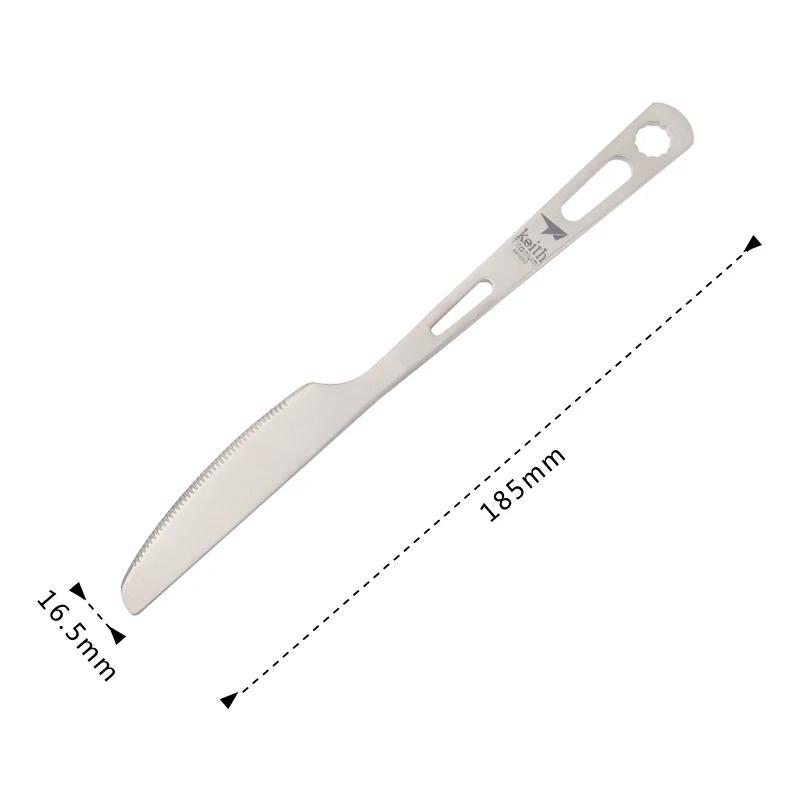 Pamono-Ensemble de cuisine en titane, couteau, fourchette, cuillère, portable, ultraléger, pique-niq