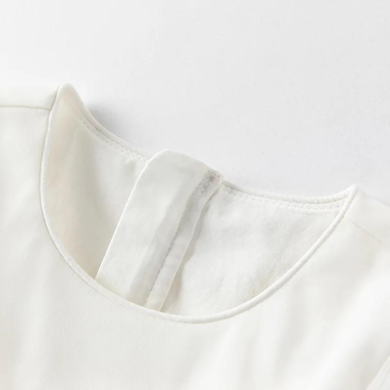 Dave Bella robe élégante pour les filles automne printemps enfants coton charme dentelle maille robe