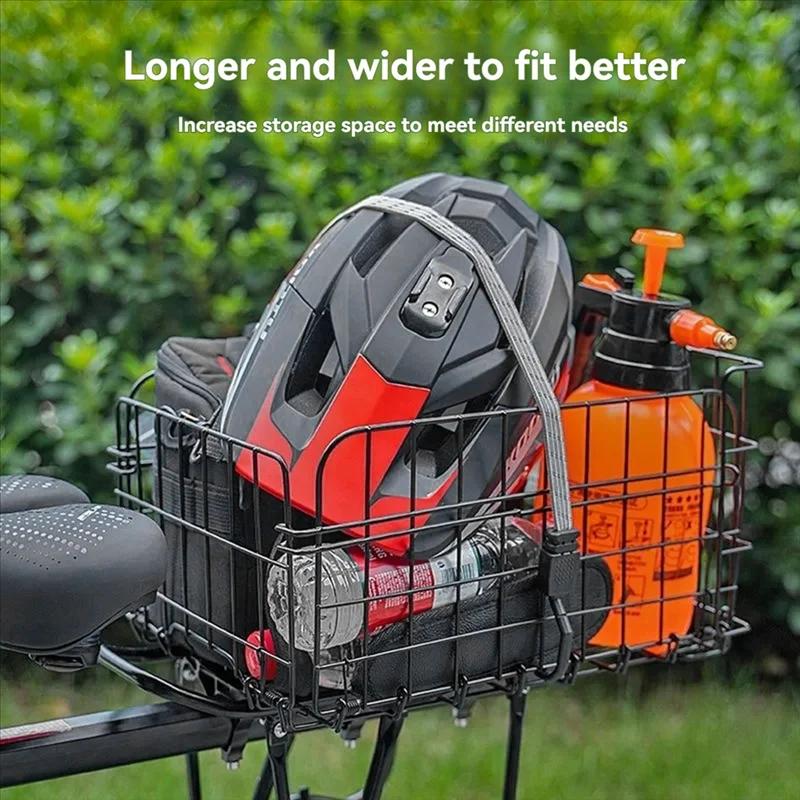 Panier de vélo avant/arrière, panier de vélo pliant avec sac de doublure amovible pour vélo rapide
