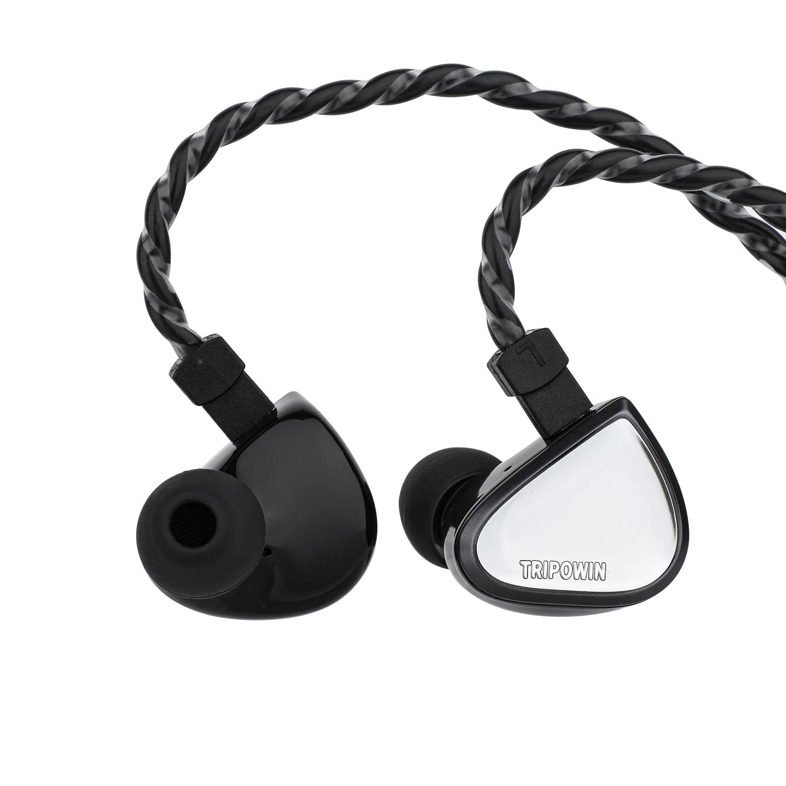 Tripowin x 0DiBi: Vivace 10mm diaphragme en titane pilote dynamique IEM Hifi écouteurs avec câble Au