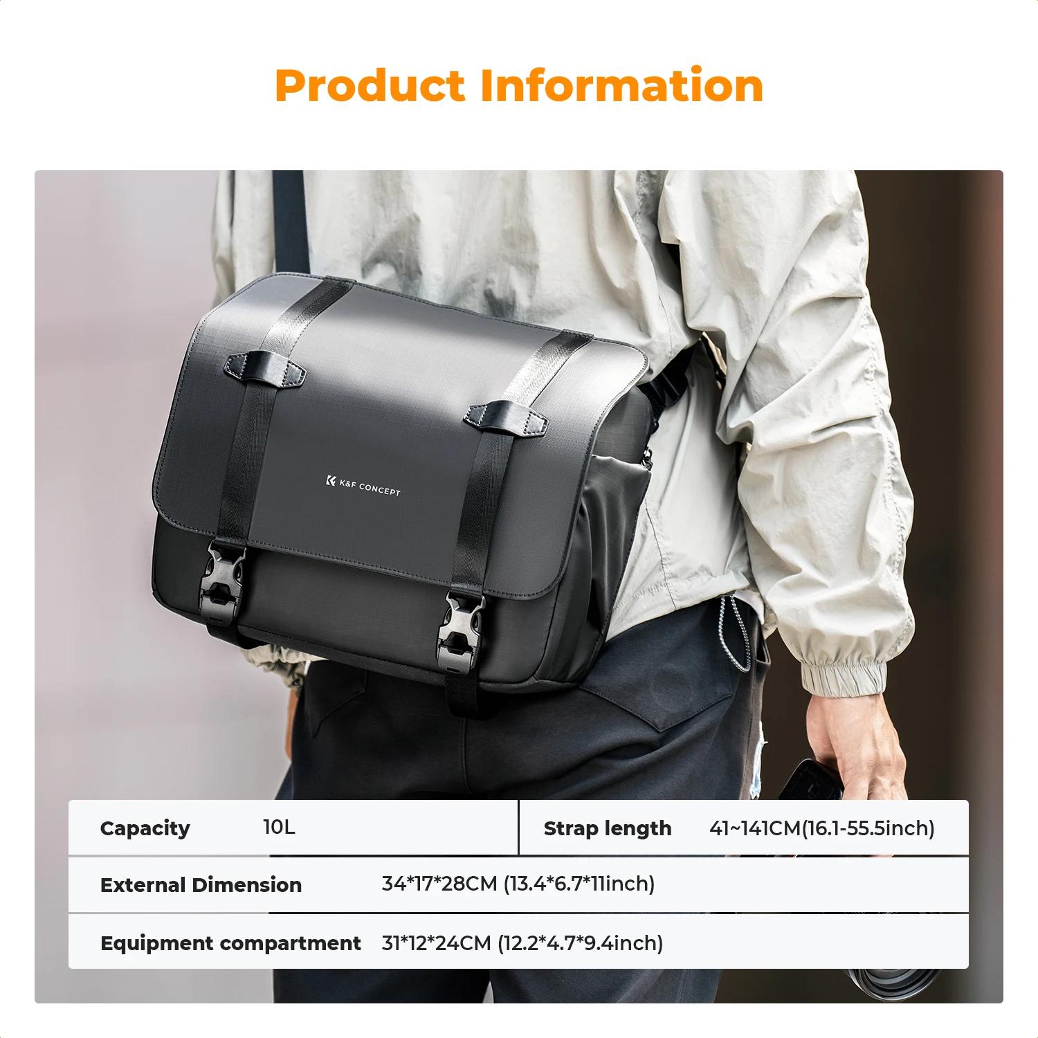 Sac à bandoulière pour appareil photo K&F CONCEPT 10L, sac à dos pour appareil photo, sac à bandouli