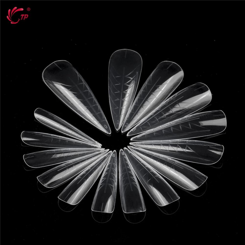 TP 75 pièces/150 pièces Stiletto double forme ongles acrylique construction rapide Gel moule couvert