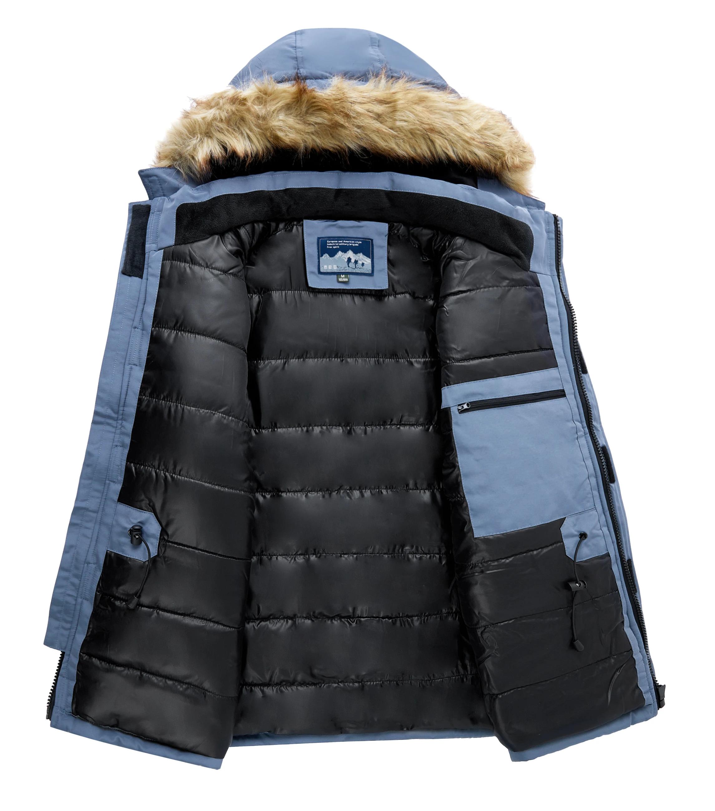 -30 degrés hiver doudoune hommes vers le bas coton Parkas manteau mi-long grand col de fourrure mâle