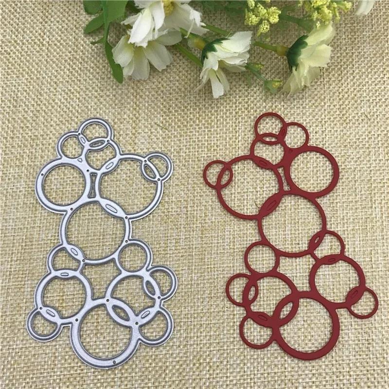 Cadre à bulles matrices de découpe en métal, galets, scrapbooking, album photo, carte, papier, gaufr