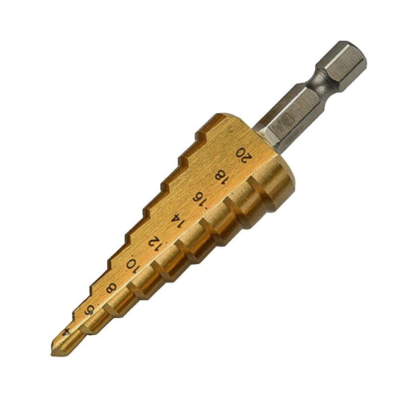3 pièces HSS cône titane enduit étape foret ensemble outils Krachtige 4-32mm 4-20mm 4-12mm trou Cutt
