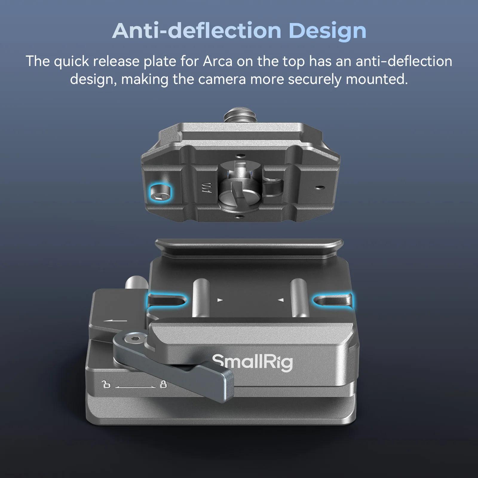 SmallRig HawkLock H38 Arca-Swiss plaque de dégagement rapide pour DJI RS 4 / RS 4 Pro / RS3 / RS 3 P