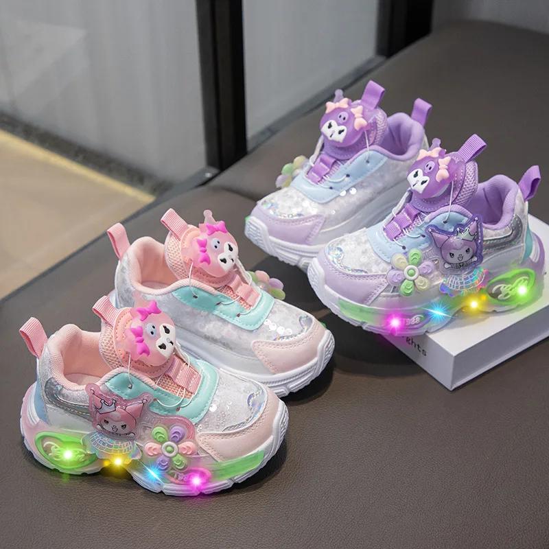 Chaussures de sport pour filles sur le thème des princesses, collection Printemps 2026, avec boutons