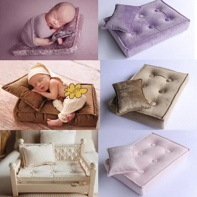 Accessoires de photographie pour nouveau-nés, Mini coussin de matelas pour lit de bébé, panier, chai