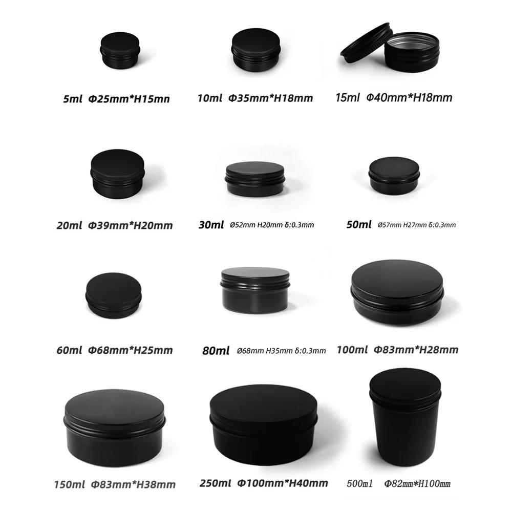 50 pièces 5g 10g 15g 20g 30g 50g 60g 80g 100g pots en aluminium étain métal vide cosmétique soins du
