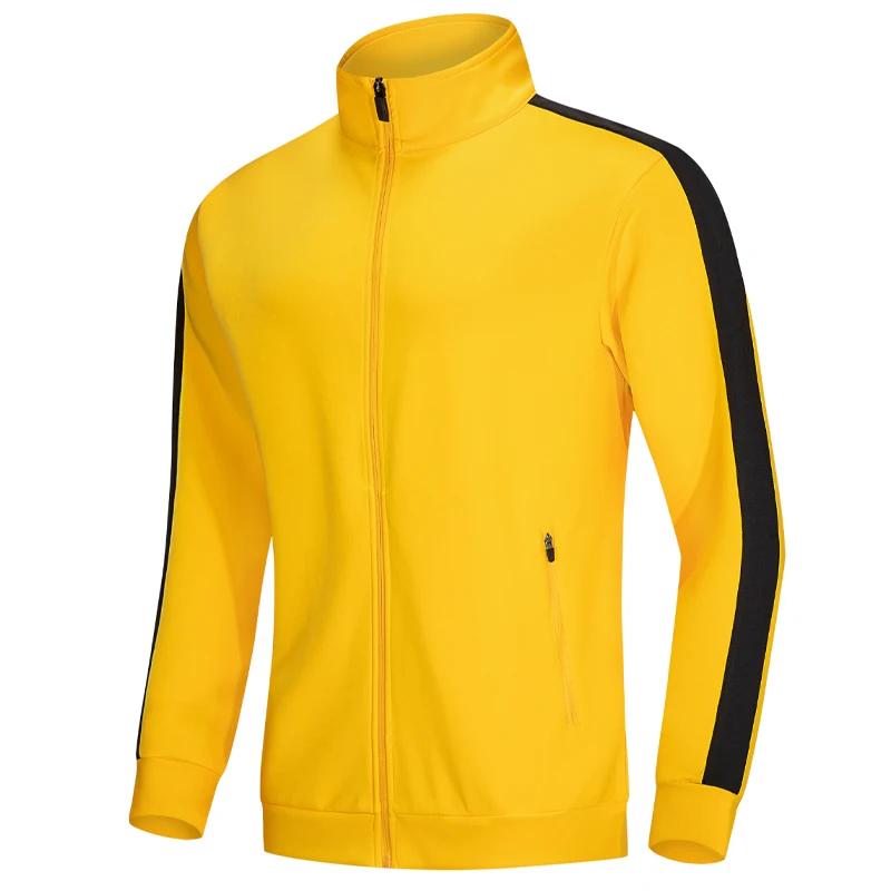 Vestes de sport à fermeture éclair pour hommes, maillot de randonnée, cardigan de jogging à rayures,