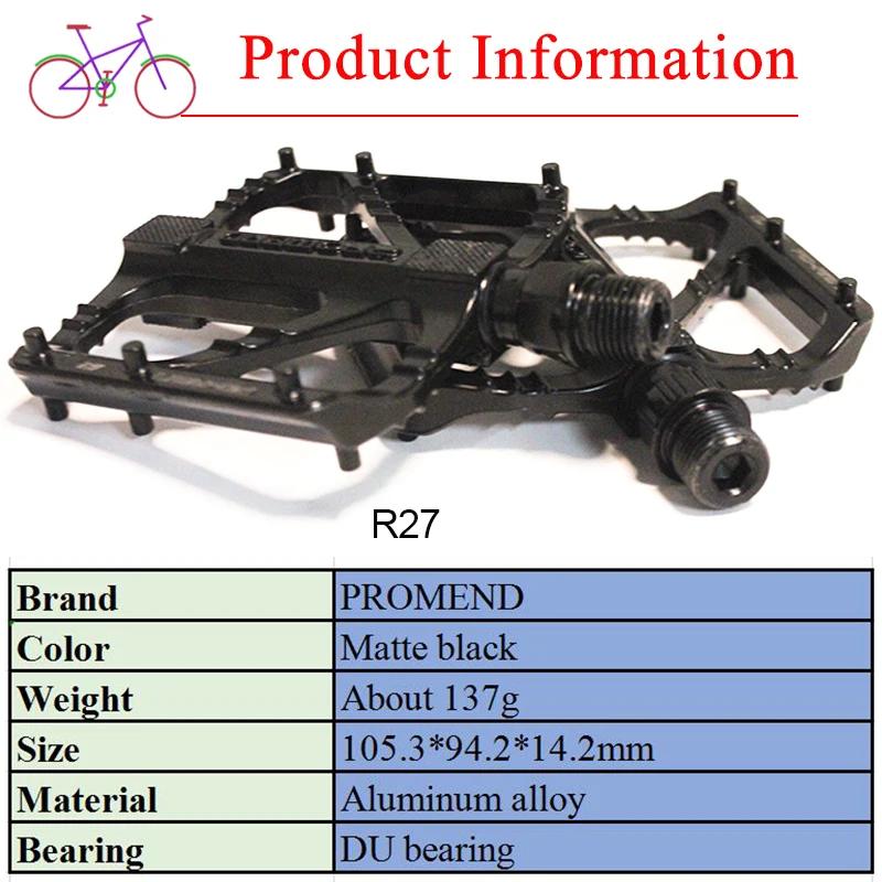 PROMEND-Pédales de vélo anti-ald DU à roulement ultralégères, accessoires de vélo de route à large p