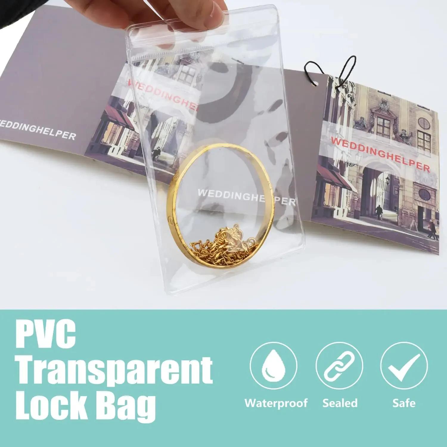 Petits sacs de rangement en plastique transparent à fermeture éclair auto-scellante pour bijoux, pou