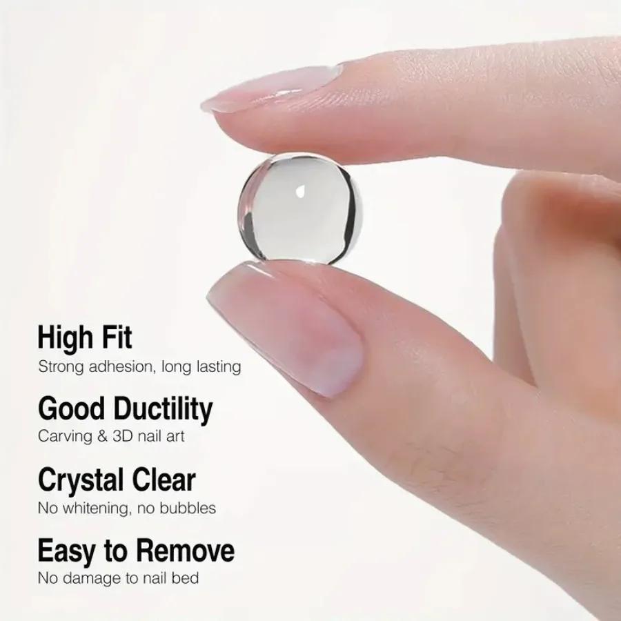 5ml 3D clair ongles Gel et Nail Art miroir poudre créer métallique tridimensionnel nail art 3D peint