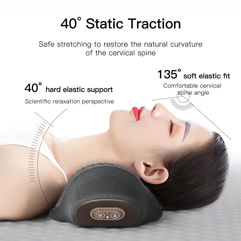 Oreiller masseur de cou électrique civière cervicale chauffage Vibration Massage dos Traction orthop