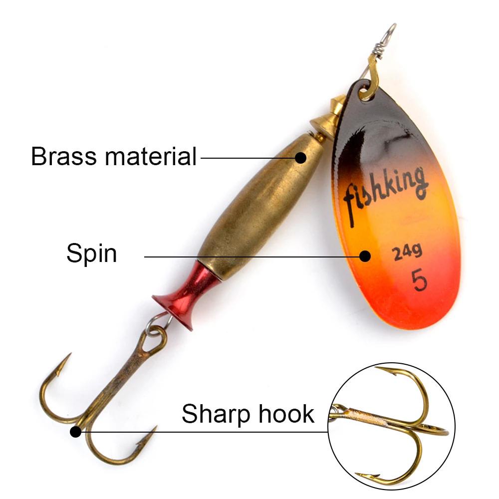 NGB longue coulée Spinner appât leurre de pêche 18g 24g rotatif en métal Spinbait cuillère leurres b