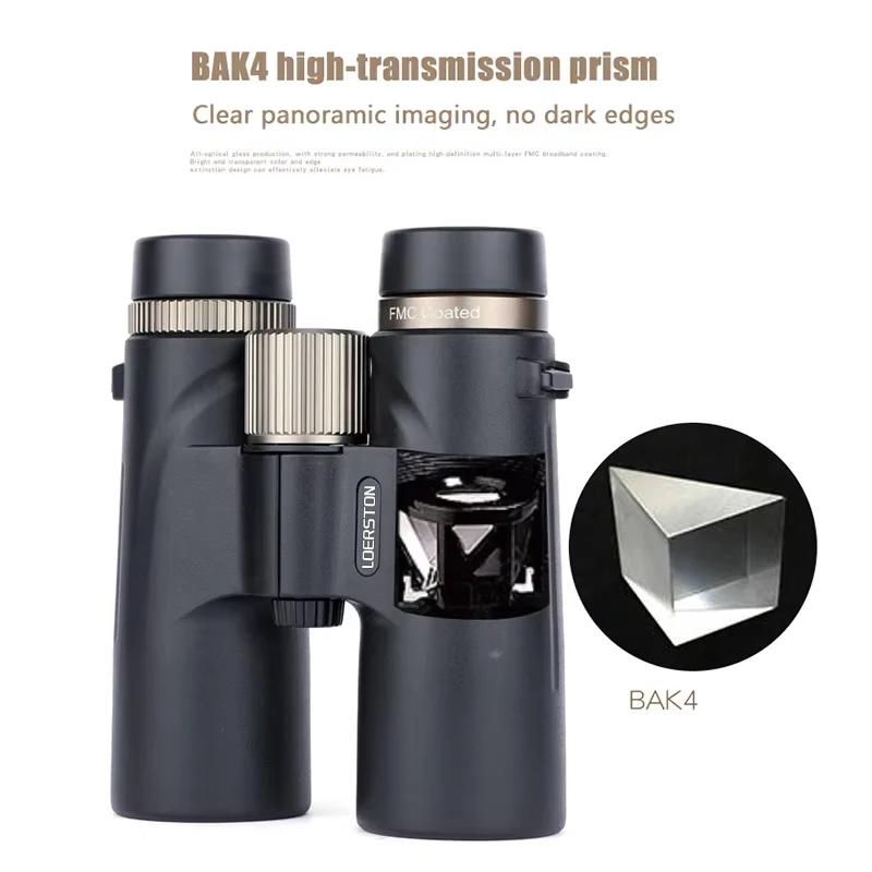 Jumelles professionnelles HD 12x42, télescope puissant à longue portée, prisme BAK4 multicouche pour