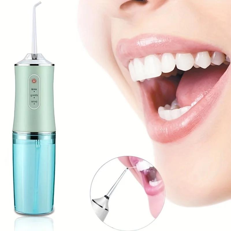 Irrigateur buccal portable, machine à laver la bouche, fil dentaire, jet d'eau aste USB, cure-dents,