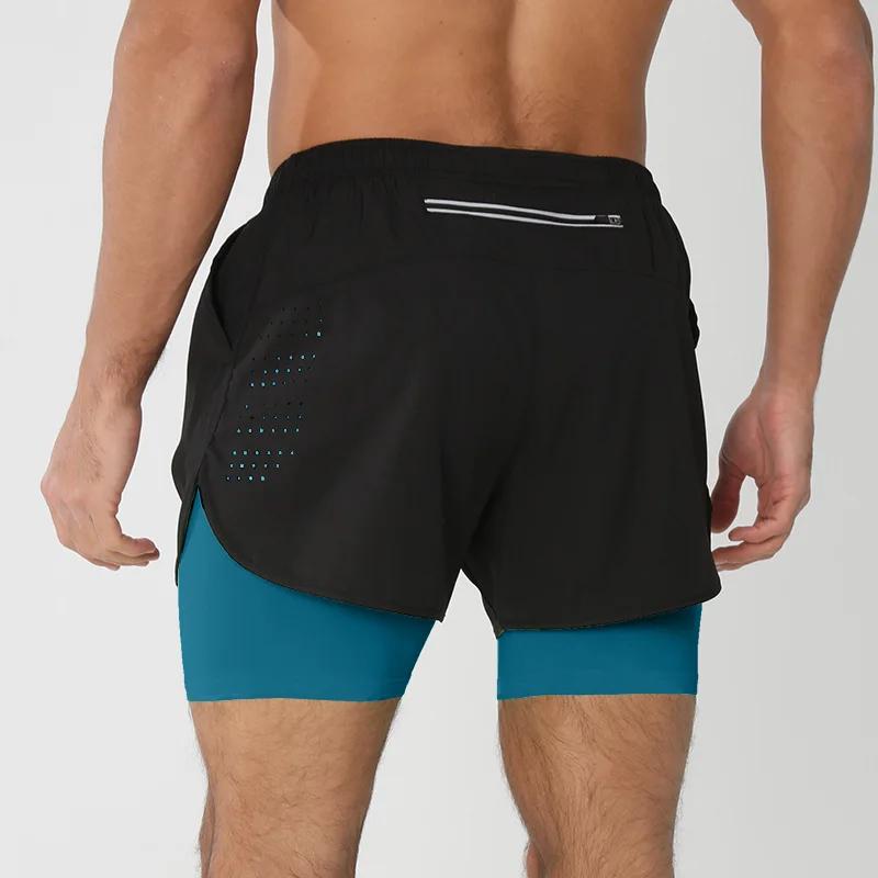 Shorts de course pour homme, pantalons de sport pour la gym et le fitness, shorts d'entraînement à s