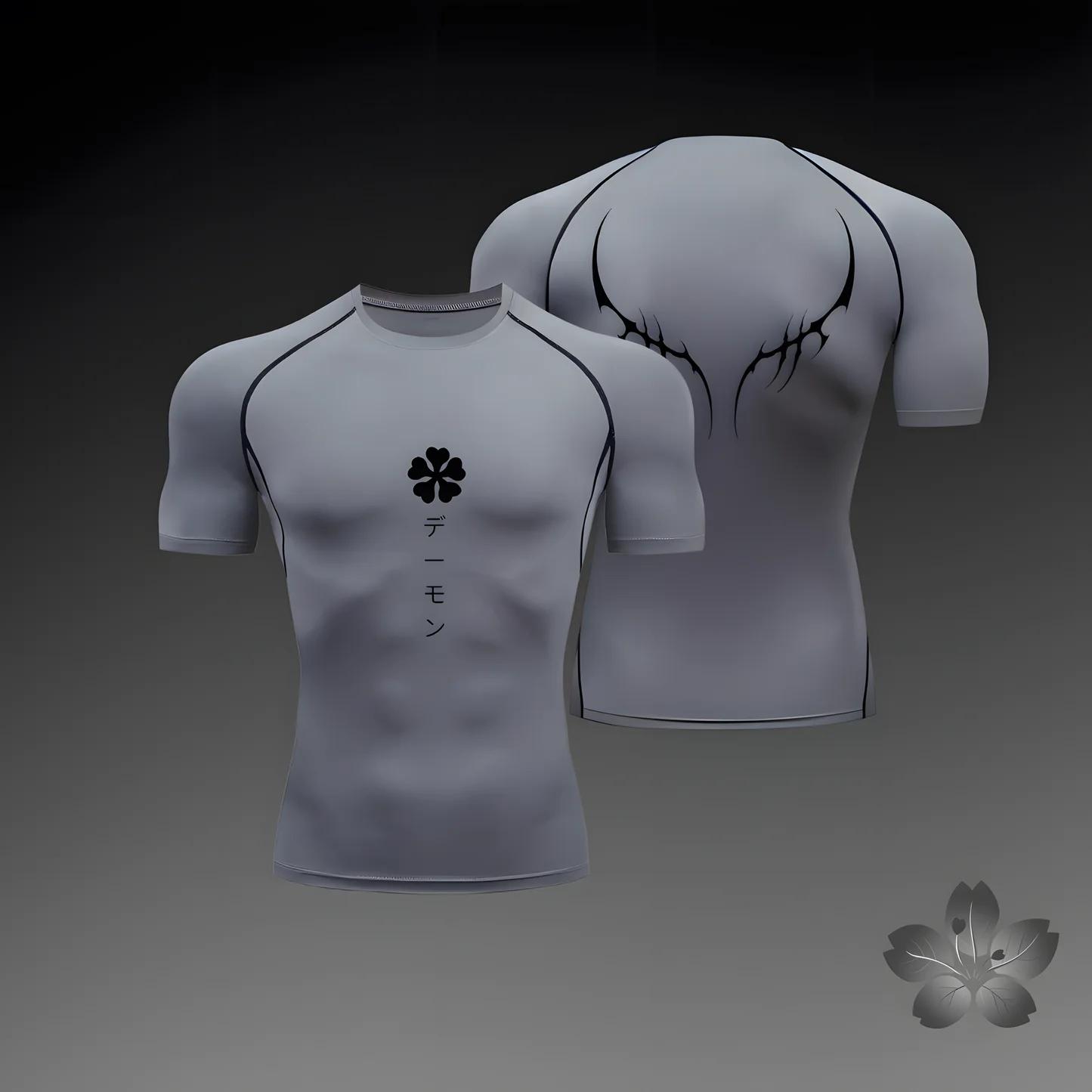 Hommes Compression chemise Anime Sport séchage rapide Gym t-shirts Fitness été athlétique sous-vêtem