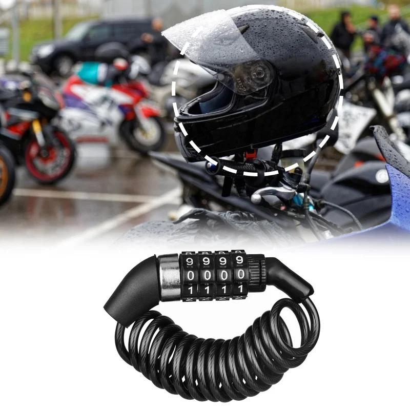 Chaîne de verrouillage de casque classique Durable, combinaison de mot de passe à 4 chiffres, vélo P