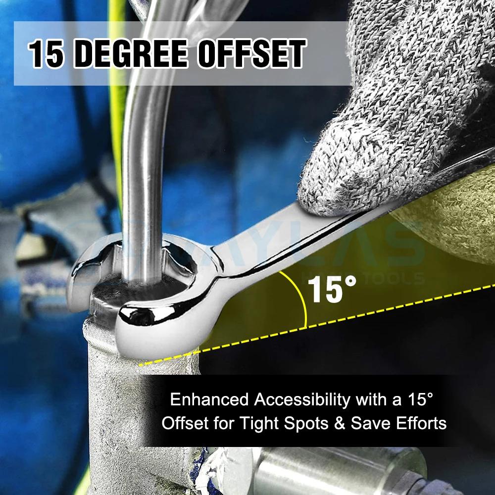 Jeu de clés à écrou évasé pour tuyau d'huile, 6-22mm, multi-outils, polissage complet, couple élevé,