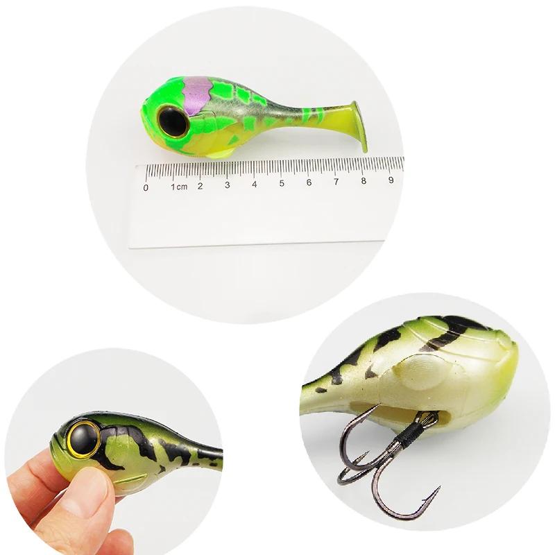 ESFISHING Silicone souple appât Balloonfish 82mm24g Deraball avec crochet de qualité Pesca artificie