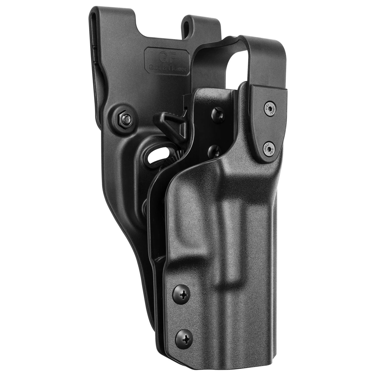 Étui pour pistolet et fleur Kydex OWB pour pistolet Glock 17 /19, avec rétention de libération du po