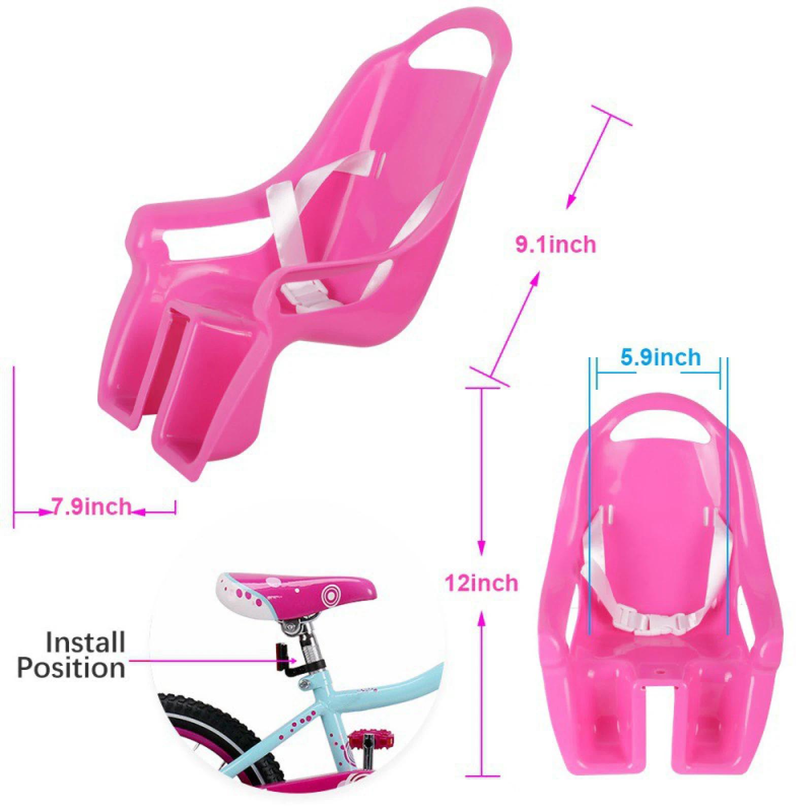 Porte-siège de vélo pour poupée bébé, poupées de taille Standard, animaux en peluche, ajustement confortable, Design de pétales mignons, accessoires d'équipement pour bébé
