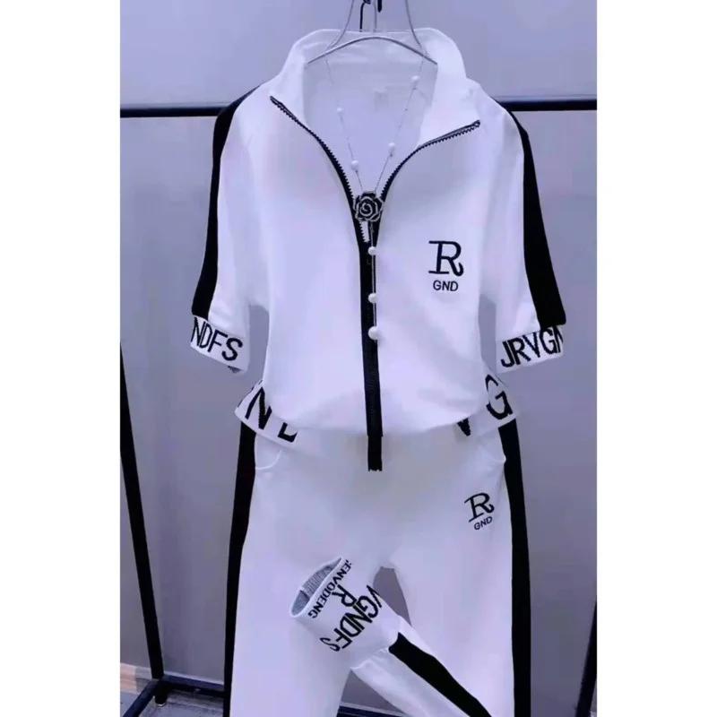 Survêtement femme 2026 ample décontracté à manches courtes haut à capuche pantalon deux pièces ensemble Sweat costume pour femmes vêtements occasions spéciales