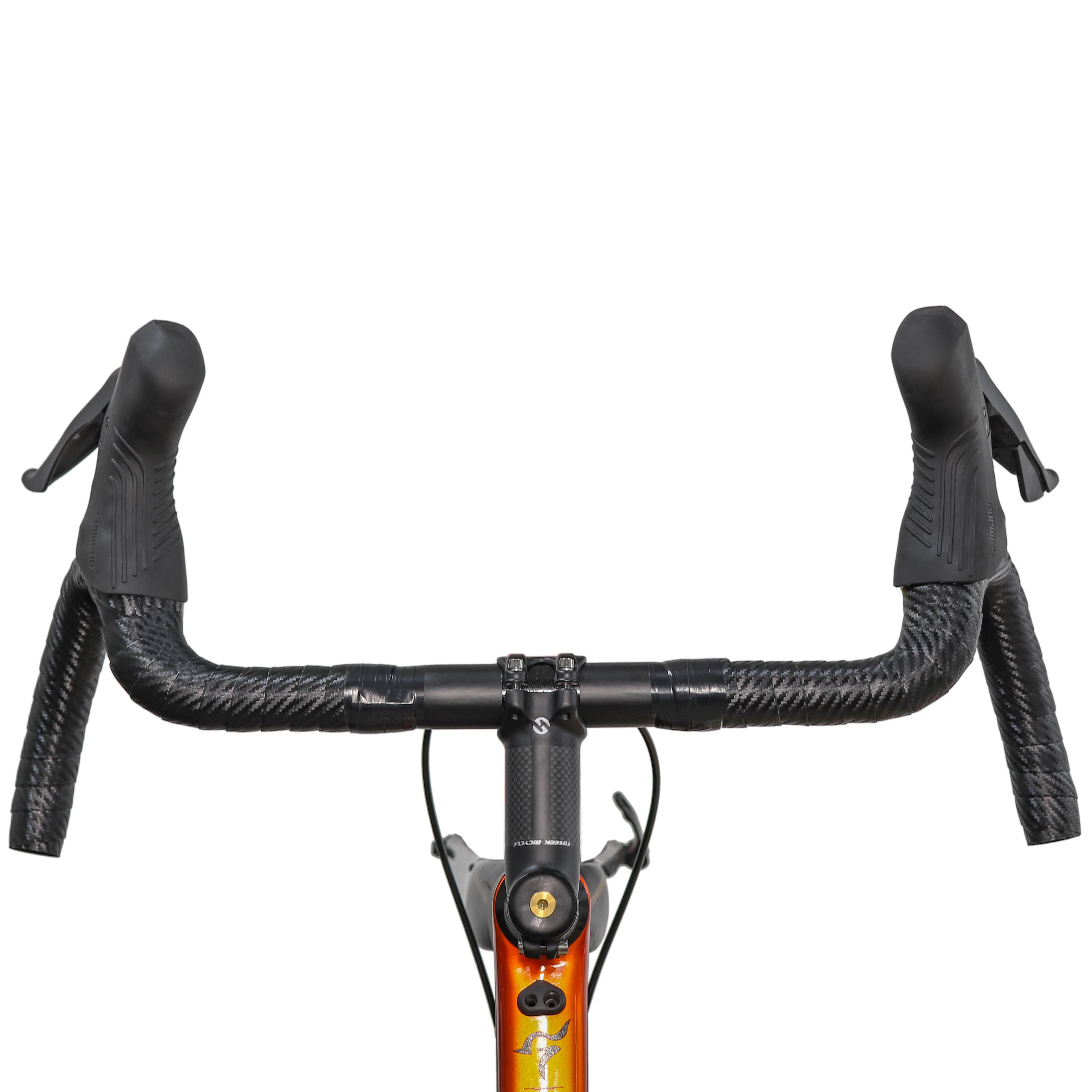 Guidon de gravier en carbone grande barre évasée vélo de route cyclocross 400 420 440mm 30 degrés offert ruban de guidon occasion spéciale