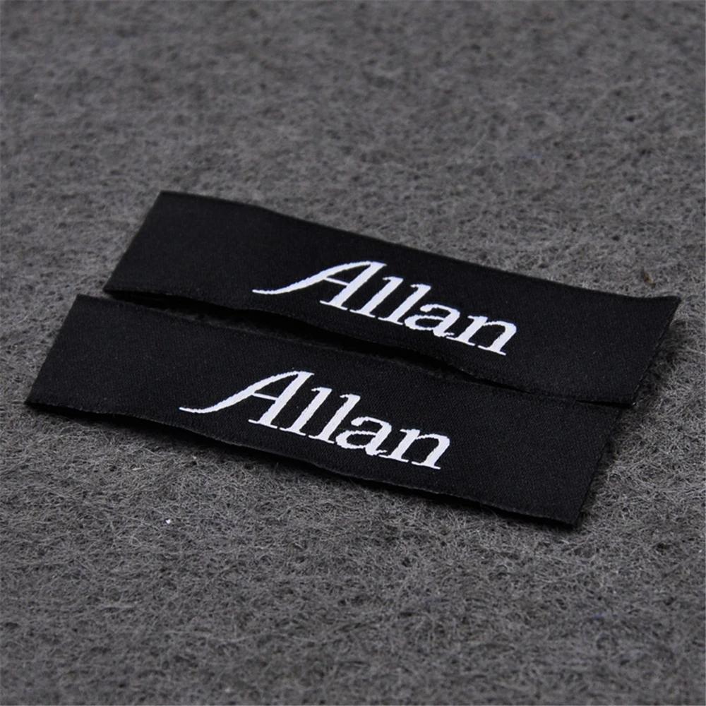 Étiquettes de vêtements avec nom personnalisé pour Logo de marque textile, étiquette en tissu à coudre, étiquettes tissées personnalisées pour vêtements