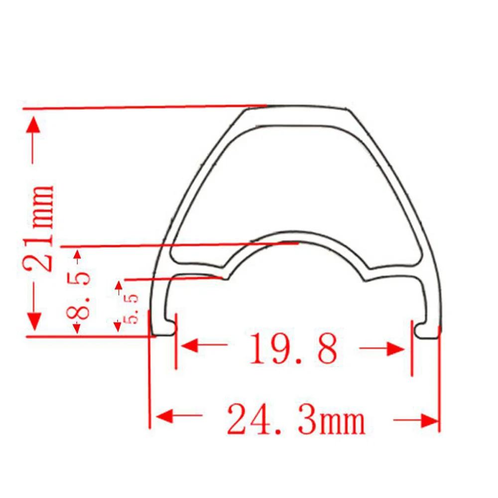 Jante de vélo de route Pasak frein à disque double pont 24H 28H compatible 700C - Pneus 20C à 45C