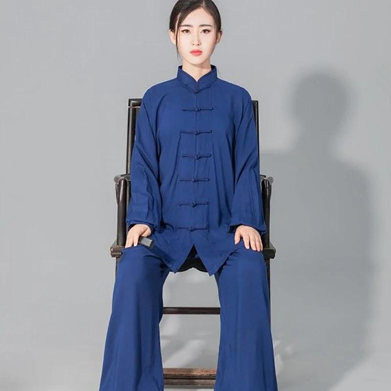 Tai chi solide coton 6 couleurs haute qualité Wushu Kung fu vêtements enfants adultes Arts martiaux Wing Chun costume