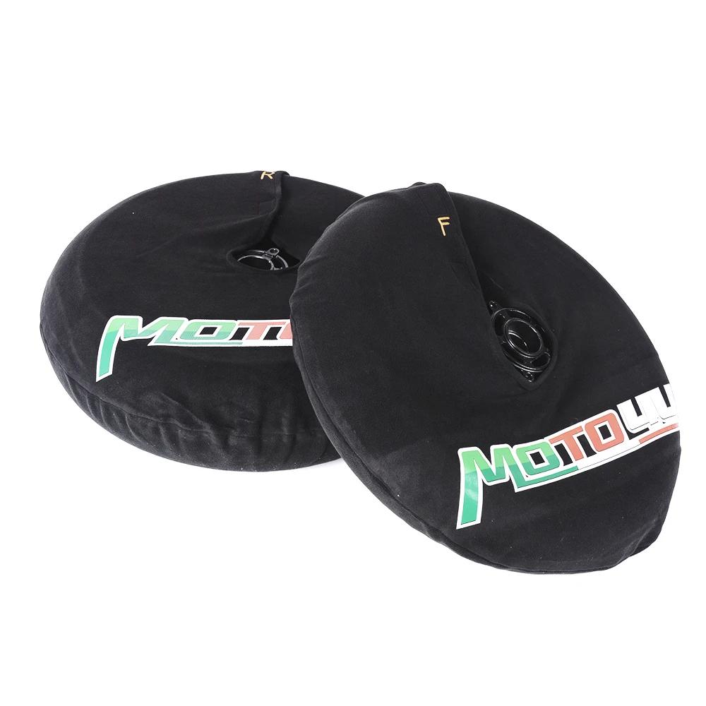Chauffe-pneus avant et arrière de 17 pouces, couvre-pneu coupe-vent en polaire, couvre-pneu noir pour moto