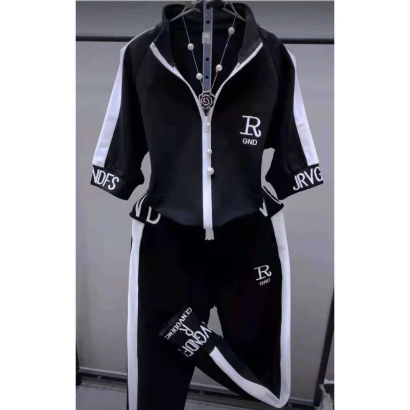 Survêtement femme 2026 ample décontracté à manches courtes haut à capuche pantalon deux pièces ensemble Sweat costume pour femmes vêtements occasions spéciales