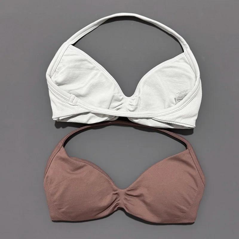 HISTELLO Soutien-gorge de sport à bretelles fines pour femme