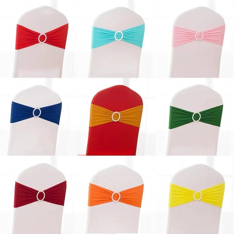 Ceinture élastique pour chaise, ceinture élastique au design fleur ronde